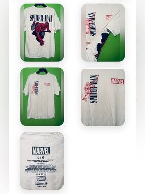 Marvel Spider-Man Graphic  2 sided Tee in White and Red